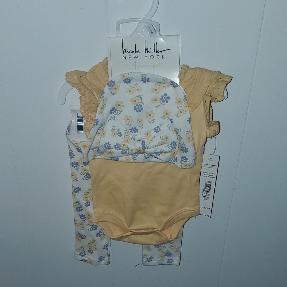 Nicole Miller 4 Piece Baby Set